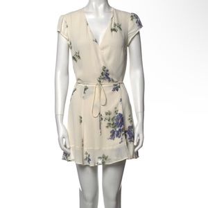 Wrapped flowered Reformation dress